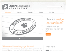 Tablet Screenshot of larianilanguagesolutions.com